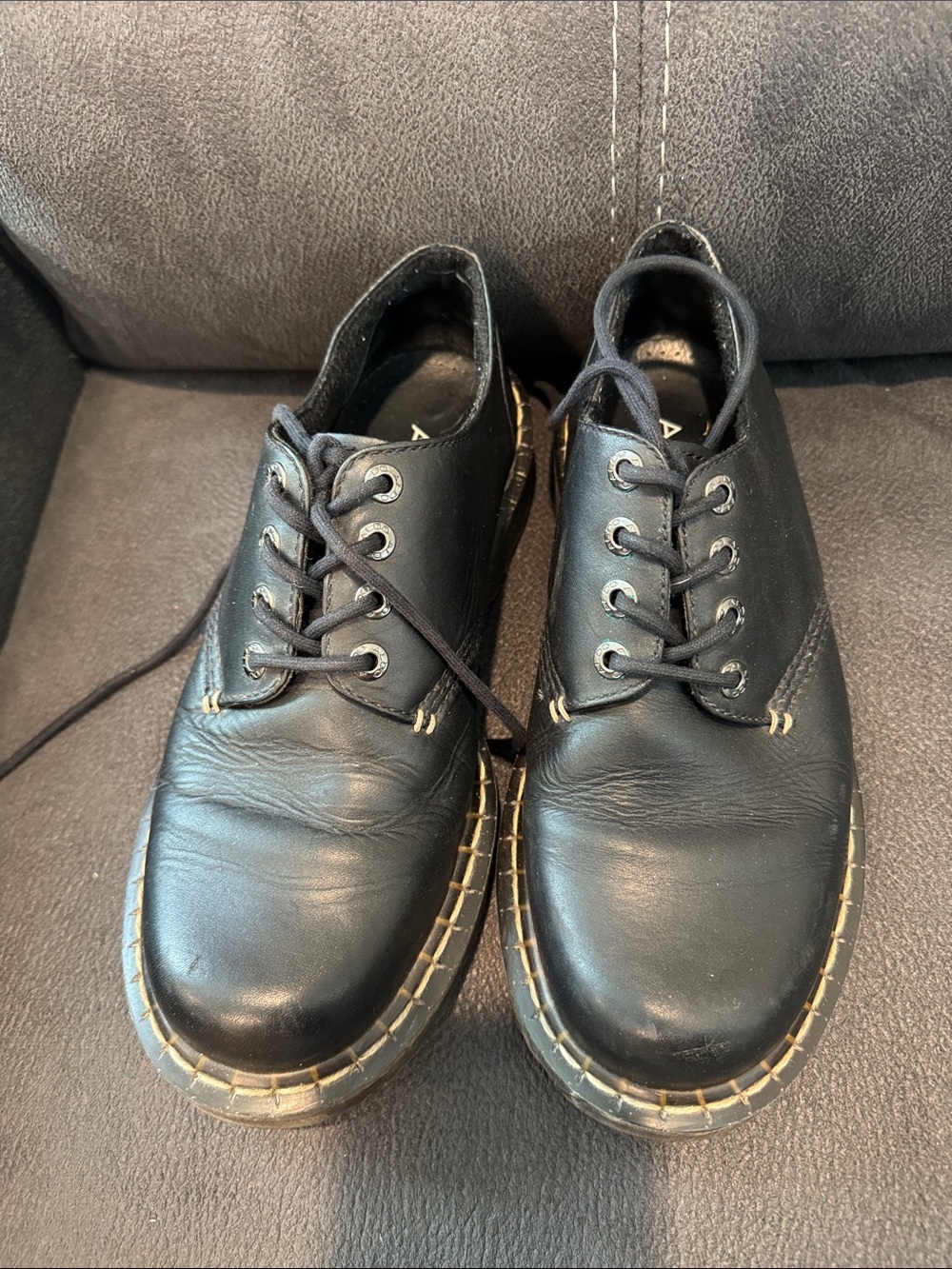 Aldo Men's Black Leather Lace-Up Shoes